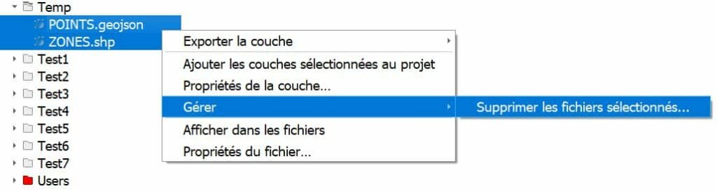 supprimer fichier source QGIS 3.22