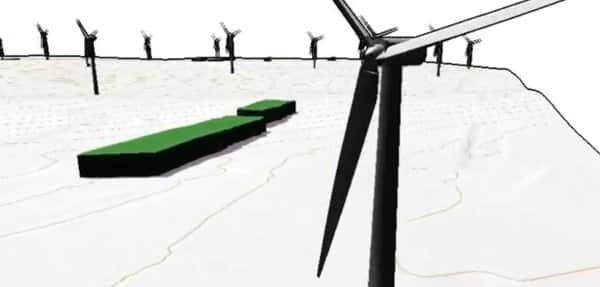 eolienne simulation 3D QGIS
